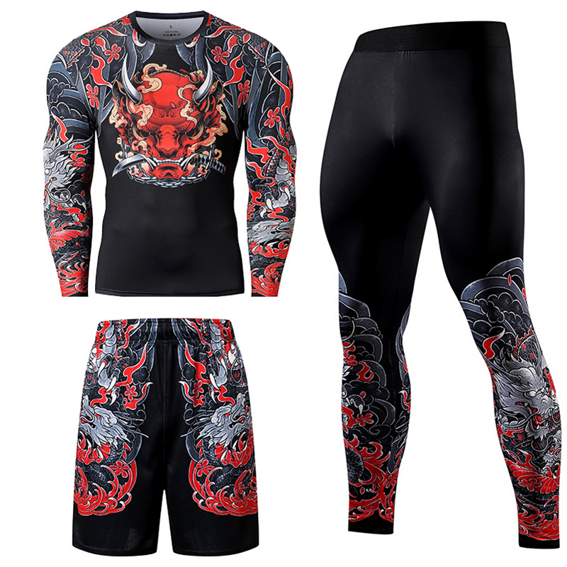Compression Long Pant - 2/3 pièces hommes Jiu jitsu survêtement
