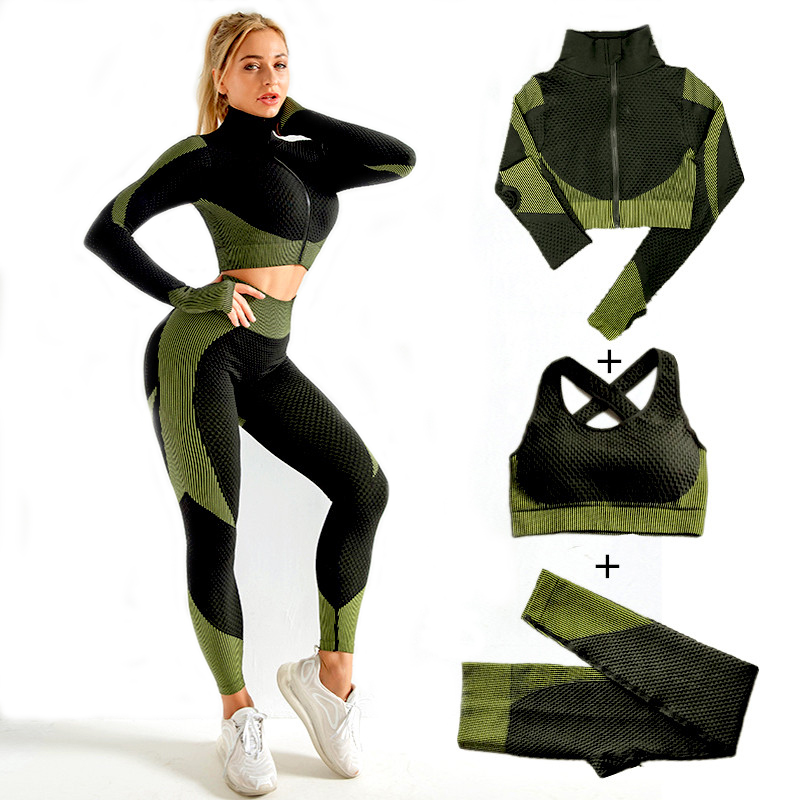 Compression Long Pant - Ensembles de Yoga sans couture pour